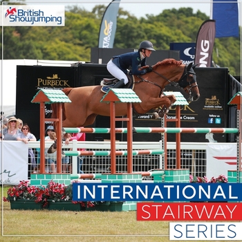 Harriet Biddick secures victory in the British Showjumping Business Partnership International Stairway at New Forest and Hampshire County